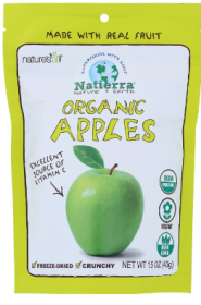 Natierra Fruit - Organic - Freeze Dried - Apples - 1.5 Oz