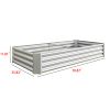 Raised Garden Bed Outdoor, 6×3×1ft , Metal Raised Rectangle Planter Beds for Plants, Vegetables, and Flowers - Silver