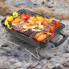 Portable Charcoal Grill, Tabletop Outdoor Barbecue Smoker, Small BBQ Grill for Outdoor Cooking Backyard Camping Picnics Beach