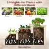 3-Tier Wooden Raised Garden Bed for Backyard Patio Gardening