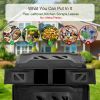 Dual Tumbling Composter 42 Gallon Tumbler Composting Bins Easy Turn System Rotating Barrel With Two Sliding Doors