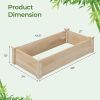 Raised Garden Bed Fir Wood Wooden Square Wood Planter Box for Garden