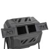 Garden Compost Bin Black 28.7"x25.2"x37.4" 42.3 gal