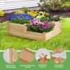 3-Tier Wooden Raised Garden Bed with Open-Ended Base