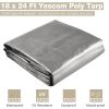 18x24ft Heavy Duty Poly Tarp/ Silver+Black