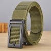 Men's Fashion Ratchet Belt Golf Belt; 1 3/8inch Quick Release Automatic Slide Buckle Nylon Web Webbing Belt For Outdoor Work; Military Tactical Belt